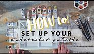 How to set up your watercolour palette