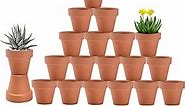 vensovo 3 Inch Terra Cotta Pots with Drainage - 20 Pack Clay Flower Pots, Succulent Nursery Pots Great for Plants, Crafts, Wedding Favor