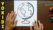 How to draw GLOBE | How to draw Globe for kids