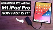 NEW 2021 M1 iPad Pro - Thunderbolt 3 Drive Speeds Tested!