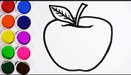 Como Dibujar y Colorear Manzana - Dibujos Para Niños - Learn Colors / FunKeep