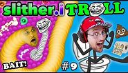 SLITHER.itrOll ☠ TRAP BAIT & TROLL FACE! Duddy's Slither.io #9 & Toilet Success Games (FGTEEV 2in1)