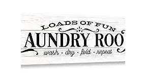 Vintage Laundry Room Canvas Wall Art | Laundry Schedule Funny Rules Prints Signs Framed | Bathroom Laundry Room Decor (8 x 24 inch, Laundry - D2)