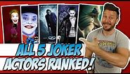 All 5 Joker Actors Ranked!