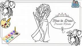 Easy Drawing Tutorial: How to Draw disney Princess Merida from Brave | Gabby & Mercy