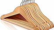 HOUSE DAY Wooden Baby Hangers for Closet 20 Pack, Kids Wooden Hangers Baby Clothes Hangers, 360° Swivel Hook Heavy Duty Toddler Hangers Baby Coat Hangers for Suits, Pants and Jackets, Natural