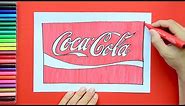 How to draw the Coca Cola logo