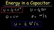 How To Calculate The Energy Stored In a Capacitor