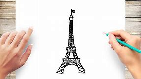 How to Draw the Eiffel Tower Step by Step #EiffelTower @ArticcoDrawing
