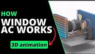 Window AC Working Animation | Window air conditioner