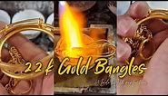 Gorgeous bangle making process with 22k gold Chinese gold bangles #MyBlooper #myblooper
