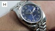 Rolex Datejust Blue Dial Roman Numerals 116234 Luxury Watch Review