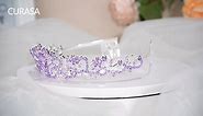 Purple Cystal Tiara and Crowns Princess Crown with Combs