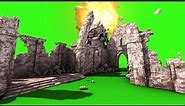 Green Screen Old Church Bomb Explosion Destruction - Footage PixelBoom
