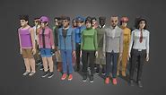 Modular Low Poly People Unity Asset - 3D model by UniquePlayer