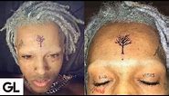 XXXTentacion's Gray Dreadlocks and Shaved Eyebrows