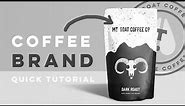Designing a Coffee brand from Scratch! Coffee packaging & branding tutorial