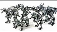 Transformers Movie Dinobots Grimlock Repaint Slug Slash Strafe Scorn Dinosaur Robot Toys