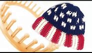 American Flag Beanie Hat Round Loom Pattern
