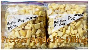 How to make Apple Pie filling for freezer