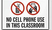 SmartSign "No Cell Phone Use in This Classroom" Sign | 12" x 18" Aluminum