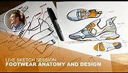 Live sketch session with a past Nike, Jordan, Converse designer: Footwear Anatomy and Design