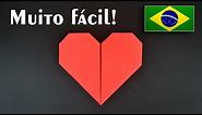 Origami de Coração mais fácil que existe! - Tutorial em Português BR