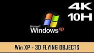 Windows XP Screensaver - 3D Flying Objekts - 10 HOURS NO LOOP (4K)