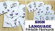 Free Printable Sign Language Alphabet Flashcards - Look! We're Learning!
