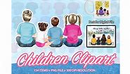 Child, sister, brother clipart PNG