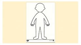 Body Outline Colouring Page