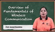 Introduction to Fundamentals of Wireless Communication - Fundamentals of Mobile Communication