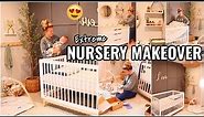 EXTREME NURSERY MAKEOVER!!😍 DECORATE WITH ME | BEFORE & AFTER DIY ROOM MAKEOVER