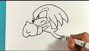 EASY How to Draw KNUCKLES Gliding