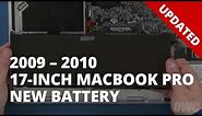 How to Upgrade/Replace the Battery in a 17-inch MacBook Pro 2009 – 2010 MacBookPro5,2 MacBookPro6,1
