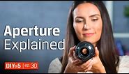 Photography for Beginners - How to get Background Blur - Aperture Tutorial 📷 DIY in 5 Ep 30