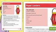 Paper Lantern Craft Instructions