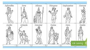 Greek Gods Colouring Pages