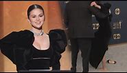 Selena Gomez Presents BAREFOOT After Red Carpet Stumble at SAG Awards