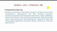Lecture - 0 - Introduction of Cyber Laws and Ethics - CLE