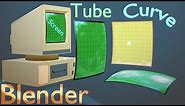 How to make a Tv / Retro PC Screen Tube curve | Blender