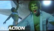 Hulk Fight On A Jumbo Jet | The Incredible Hulk | All Action
