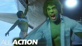 Hulk Fight On A Jumbo Jet | The Incredible Hulk | All Action