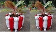 Spesial Kemerdekaan Indonesia || Pot Bunga Botol Bekas Merah Putih