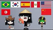 Lucy Loud from The Loud House in different languages meme