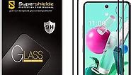 Supershieldz (2 Pack) Designed for LG K92 5G Tempered Glass Screen Protector, (Full Screen Coverage) Anti Scratch, Bubble Free (Black)