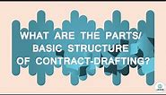 What are the different parts of a Contract OR What is the basic structure of Contract Drafting?