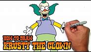 How to Draw Krusty the Clown- Video Lesson