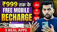 Free Mobile Recharge Earning Apps | 5 Free Recharge Earning App | Free Recharge App with Proof