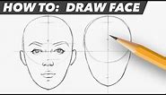 How To: Draw Face | Easy Beginner Proportion Tutorial